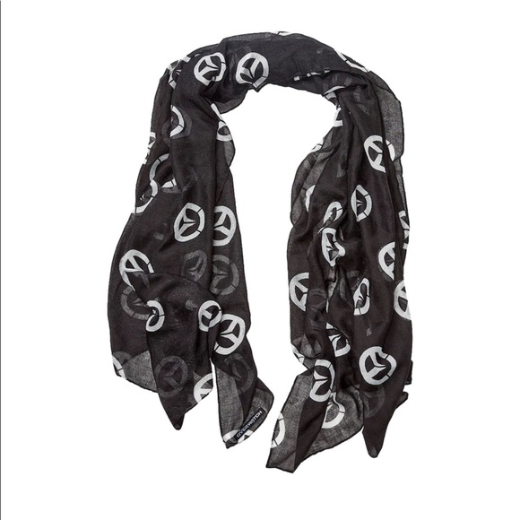 Overwatch Black Scarf peace print - Picture 2 of 13